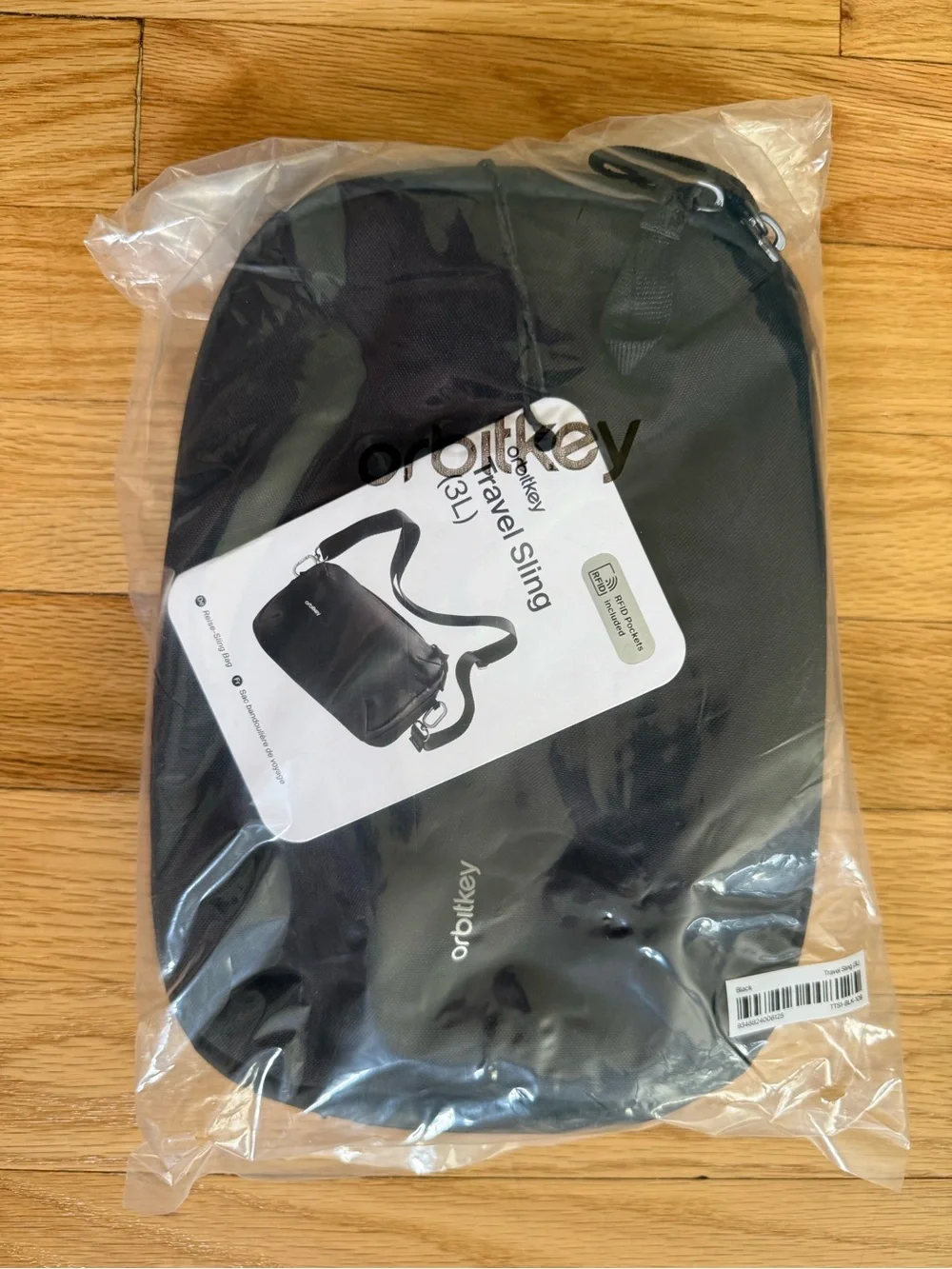NWT: Orbitkey Travel Sling (3L), Black, new with tags